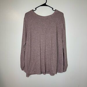 Alyx Dusty Pink Long Sleeve Top with Button Back Detail